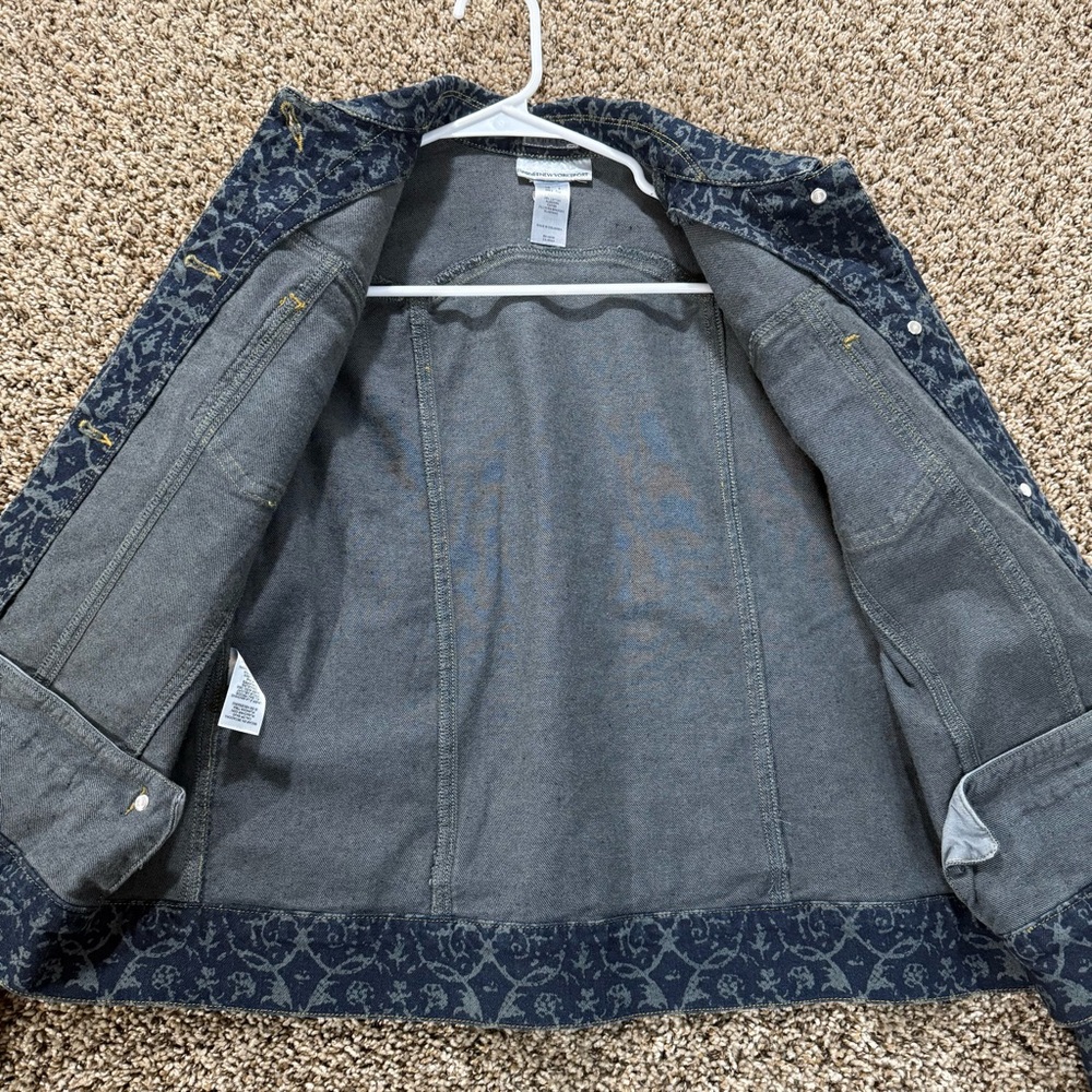 NWT Jones New York Sport Paisley Print Denim Y2K Jacket Womens Small Stretch VTG - Picture 5 of 12